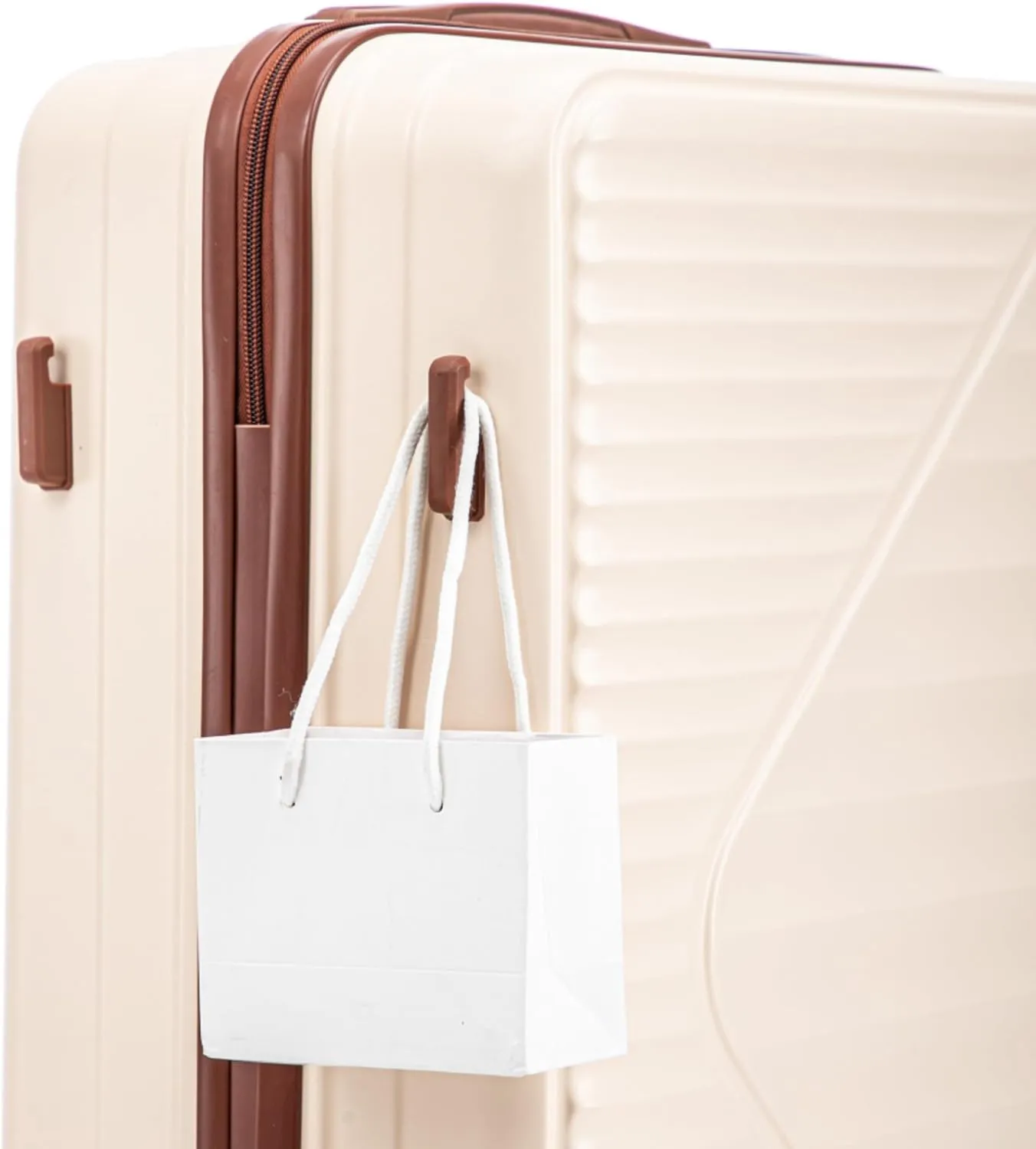 3 - Piece ABS Spinner Wheel Carry - on Luggage Set with TSA Combination Lock for Select Sizes, Featuring Durable Waterproof Design and Ergonomic Retractable Handle (Beige)