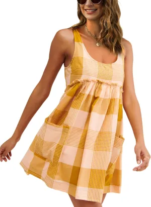 AMEBELLE Summer Mini Dresses for Women Casual Sleeveless Tank Dresses Crewneck Flowy Sundress with Pockets