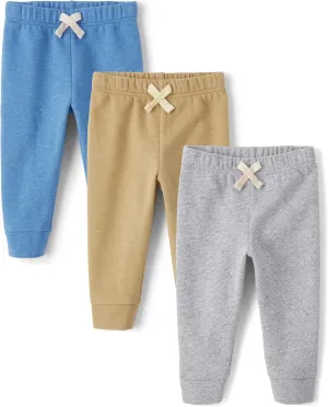 And Toddler Boy Active Striped Fleece Jogger Pants 2-pack