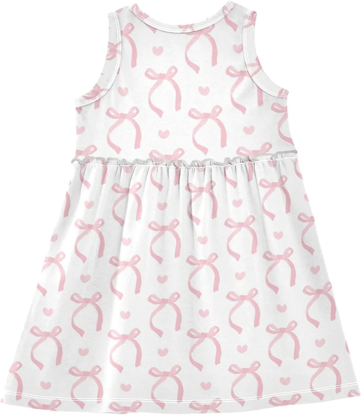 Aslsiy Toddler Girl Summer Sleeveless Dress Girls Dress Cotton Casual Beach Sundress 2-8T