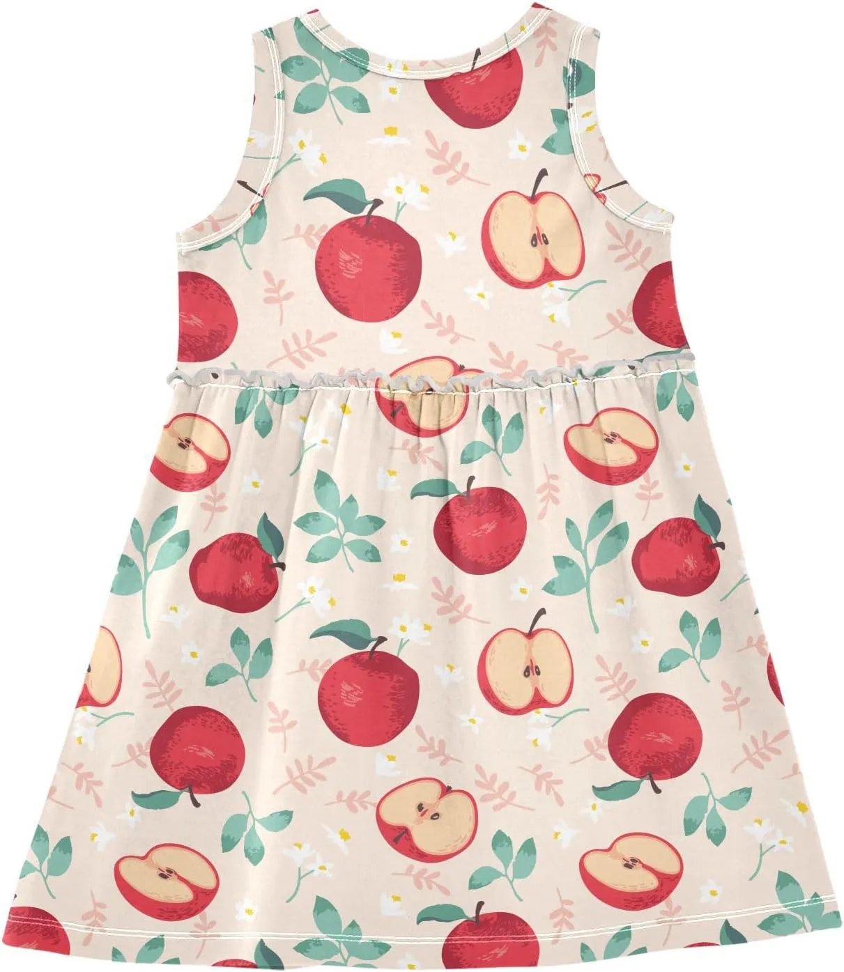 Aslsiy Toddler Girl Summer Sleeveless Dress Girls Dress Cotton Casual Beach Sundress 2-8T