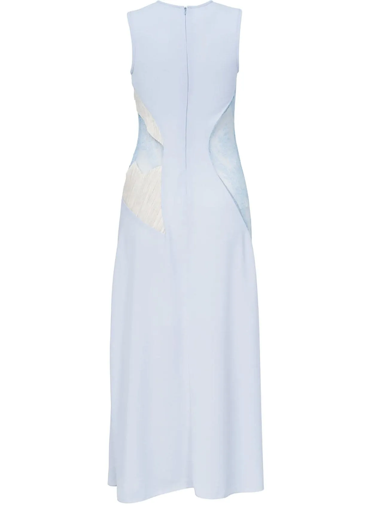 Asymmetric Cut-Out Lace Maxi Dress