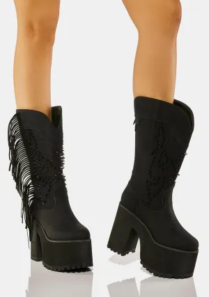 Bad Bitch Fringe Cowboy Boots
