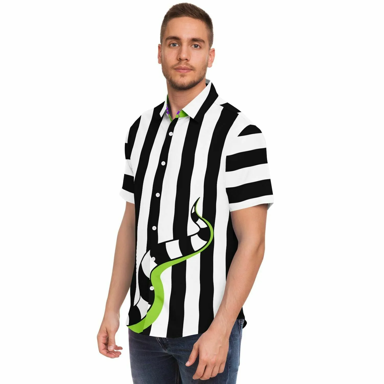 Beetlejuce & Sandworm Street Style Outfit | Horror Freak Short Sleeves Shirt