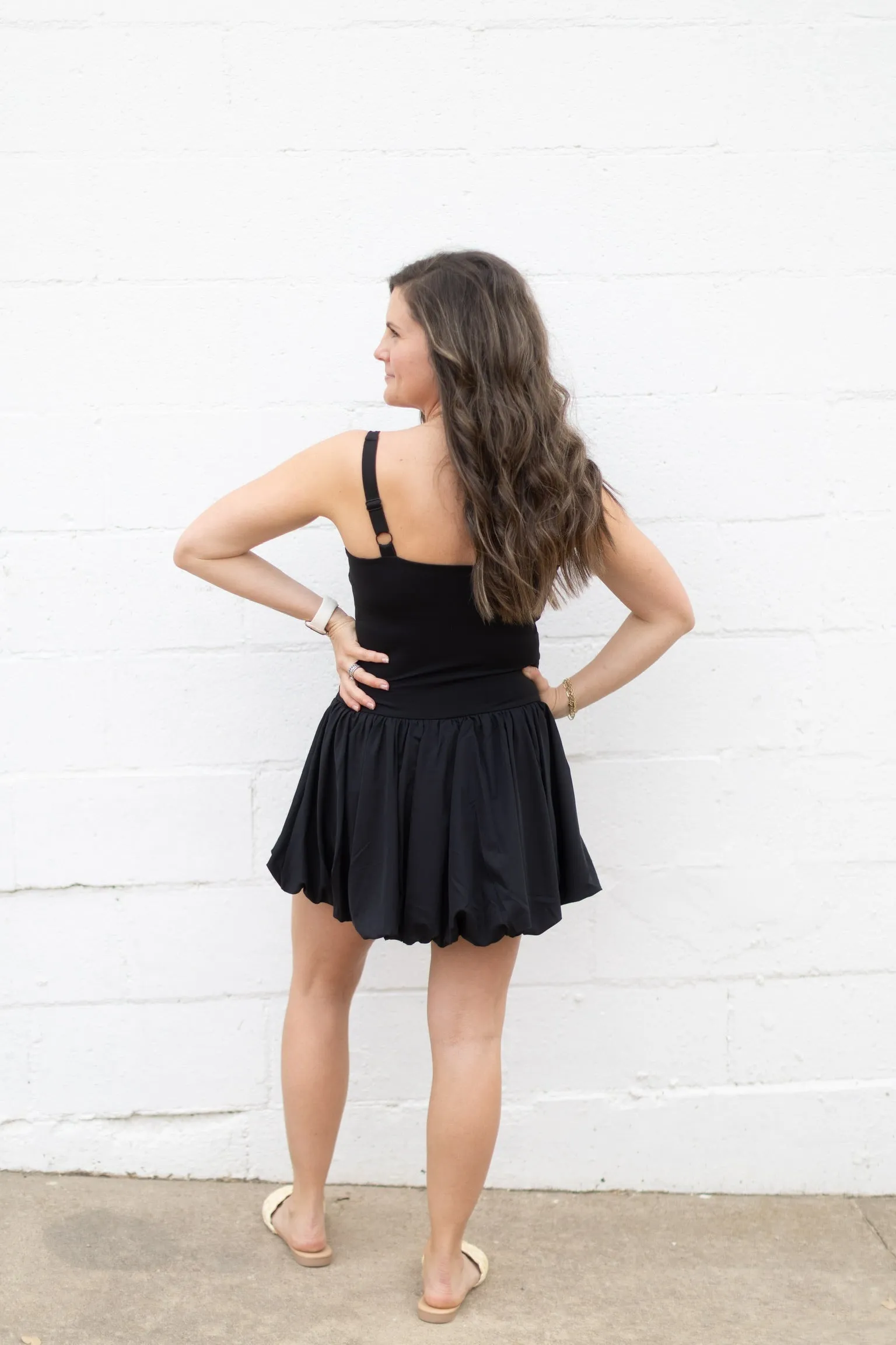 Black Bubble Active Dress