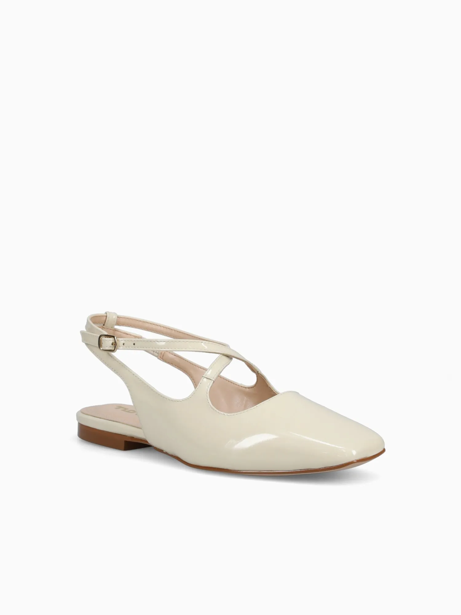 Bruna Off White Patent Leather
