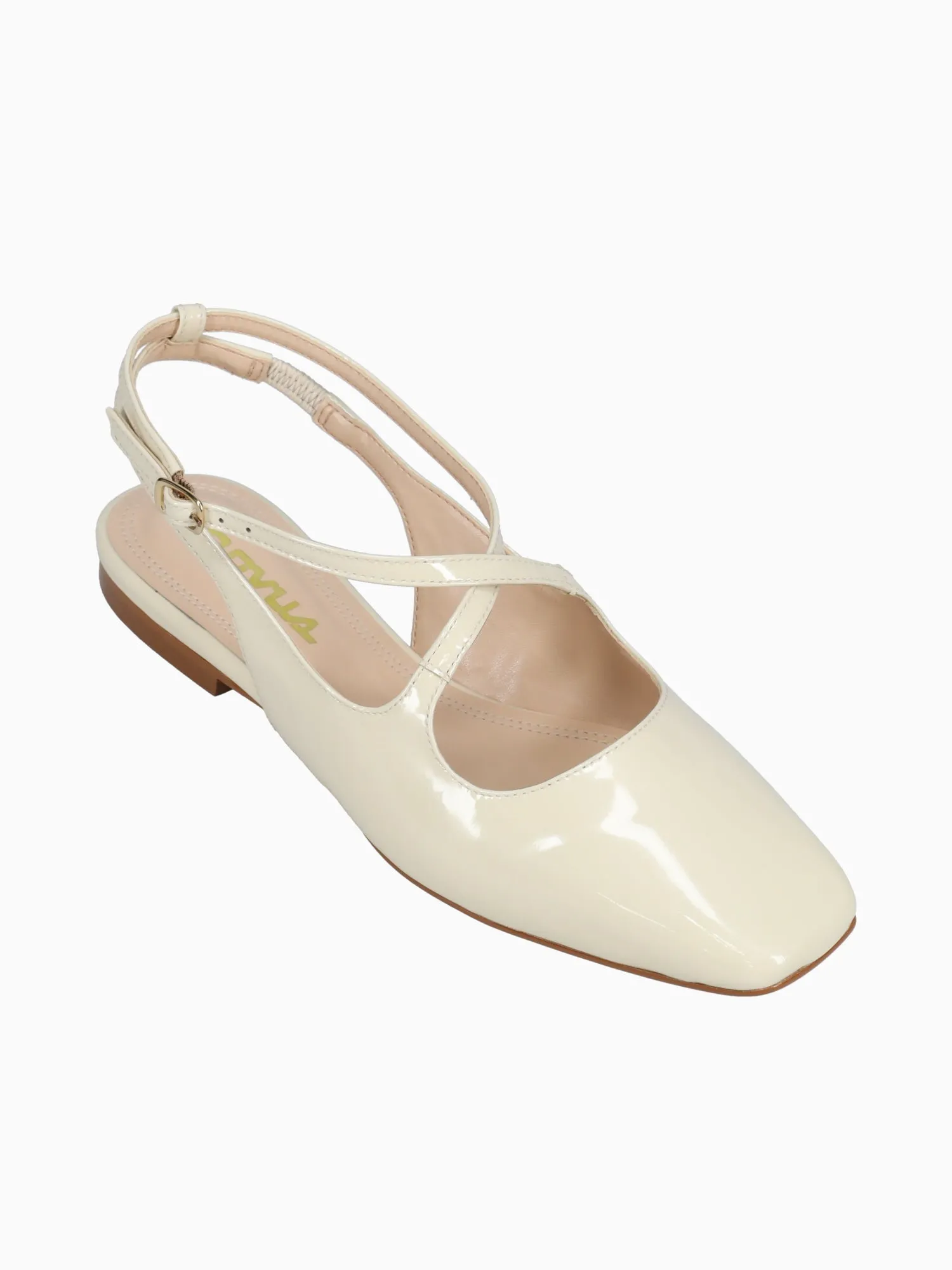 Bruna Off White Patent Leather