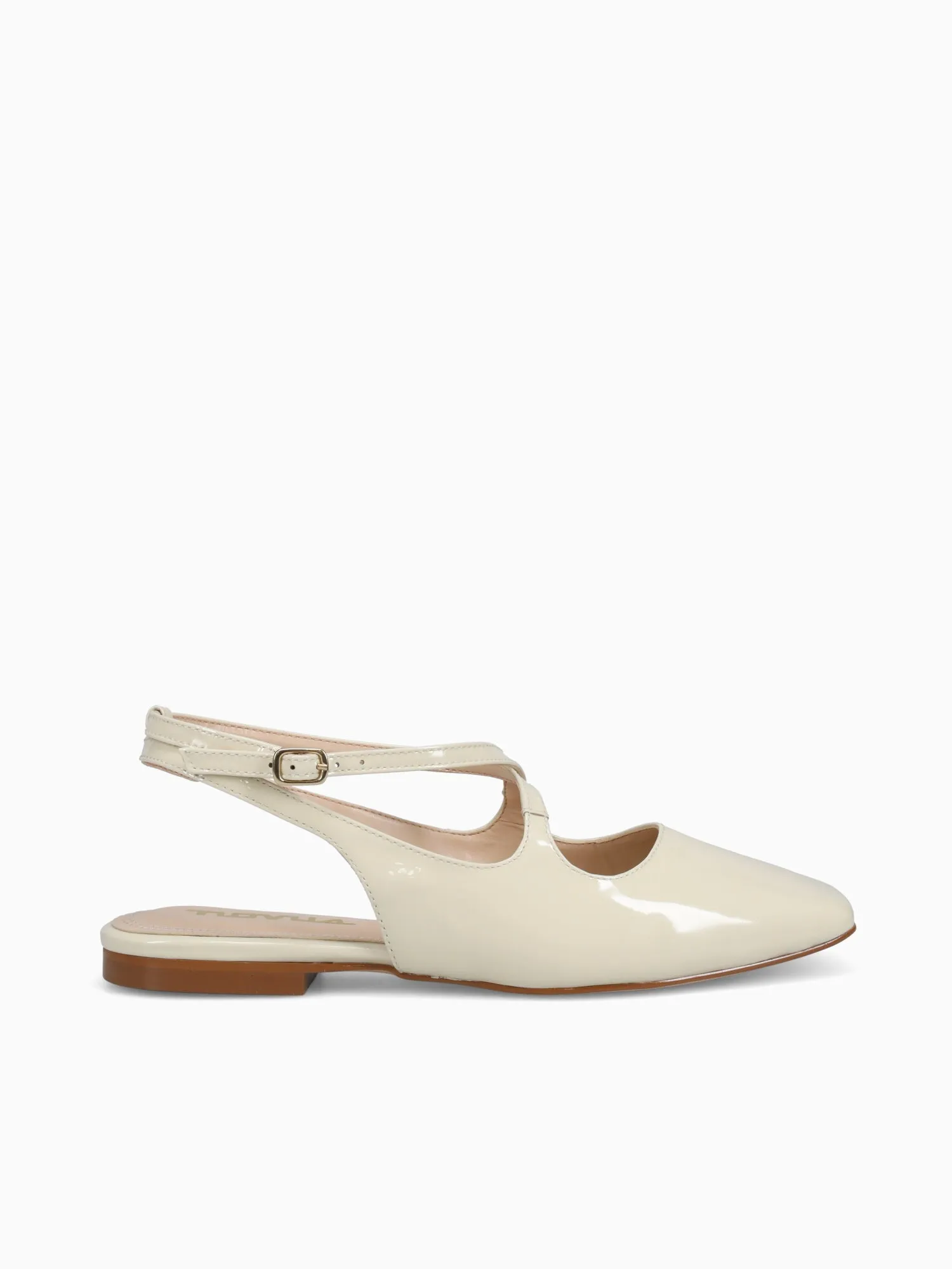 Bruna Off White Patent Leather