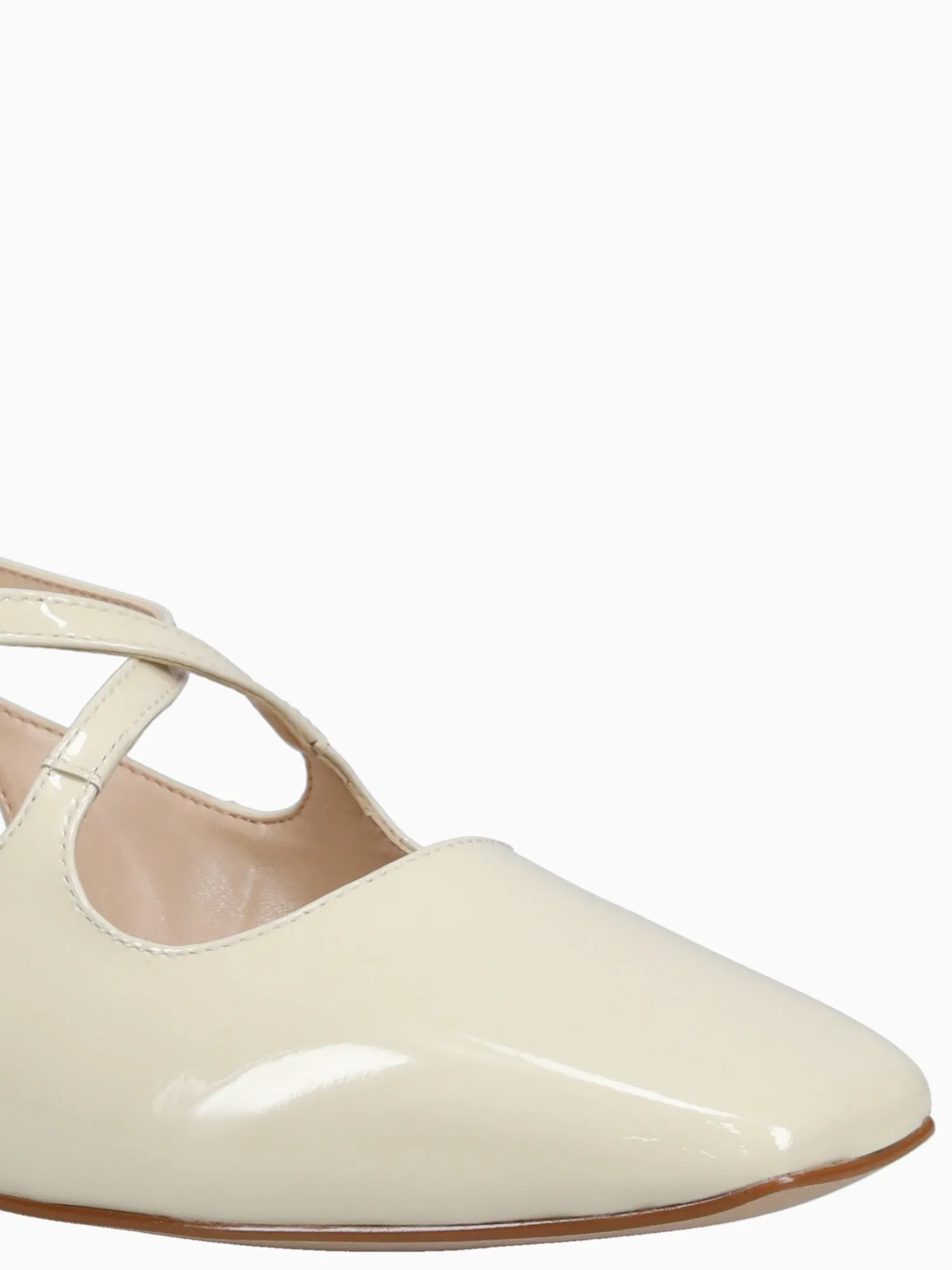 Bruna Off White Patent Leather