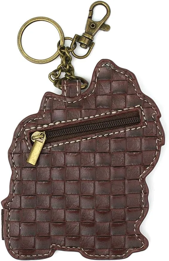 CHALA Charming Flap and Zipper Cross-Body Purse or Shoulder Handbag with Keyfob -Teal