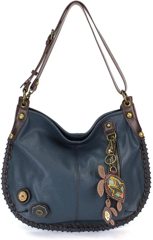 Chala Charming Hobo Crossbody "Sea Turtle" - Navy