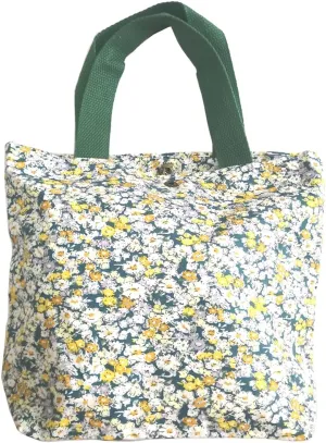 Charming Floral Cloth Mini Tote Bag 9x8x3in