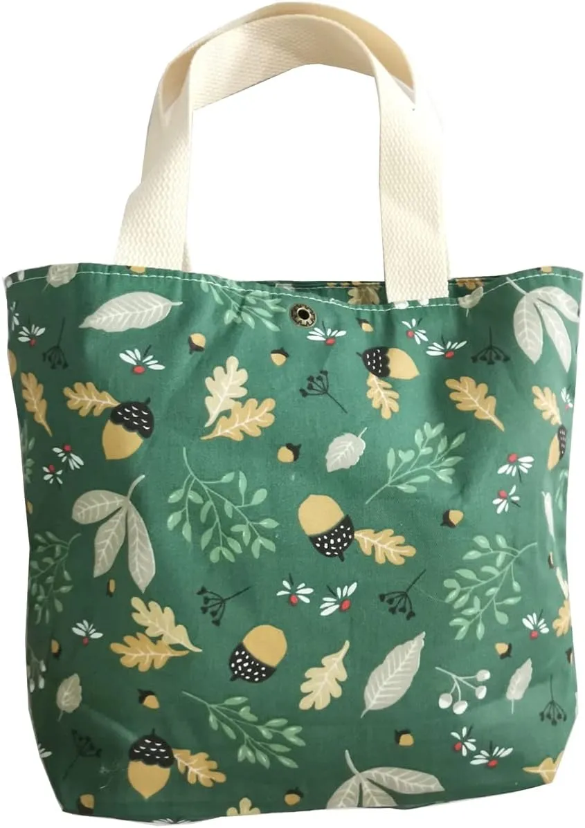 Charming Floral Cloth Mini Tote Bag 9x8x3in
