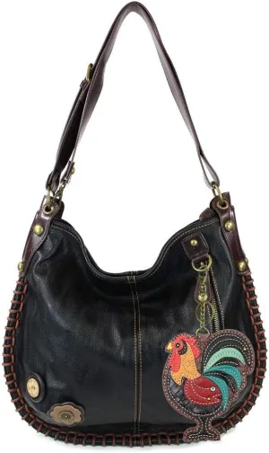 Charming X-large Hobo/Xbody Convertible Handbags with New Rooster Keyfob