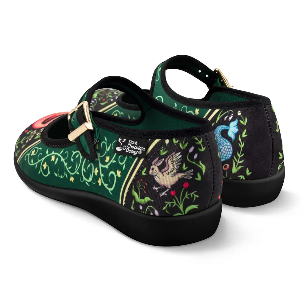 Chocolaticas Medieval Bestiary Women's Mary Jane Flat Shoes