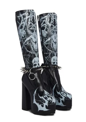 Cursed Elegy Platform Boots