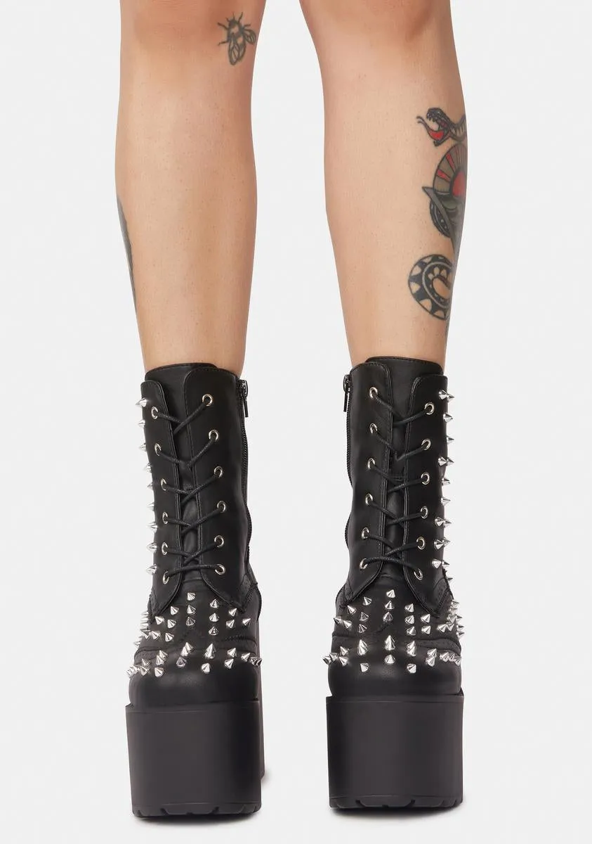 Dangerous Road Spiked Platform Boots