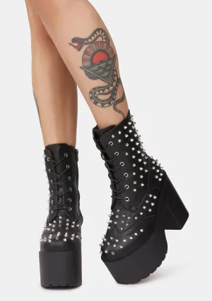 Dangerous Road Spiked Platform Boots
