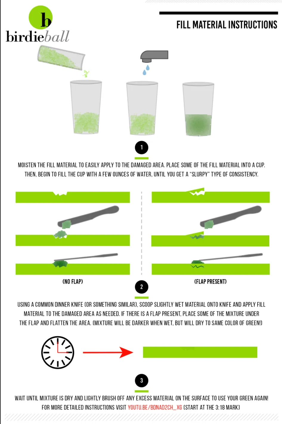 Fill Material for Damaged RollTech Foam Putting Green