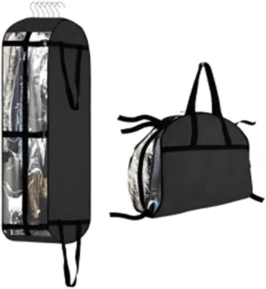 Garment Bag for Travel, 2pcs 50Garment Bags Suit Bags For Hanging Clothes Closet Storage With 10Gusseted Suit Luggage Bag (Color : Black, Size : 60 * 25 * 125cm)