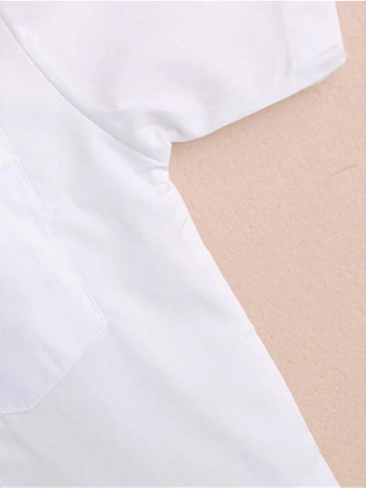 Girls Preppy White Button Up Long Sleeve Top