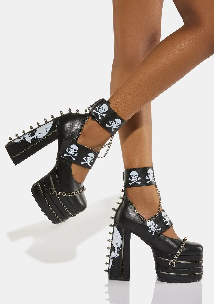 Grim Reaper Platform Heels