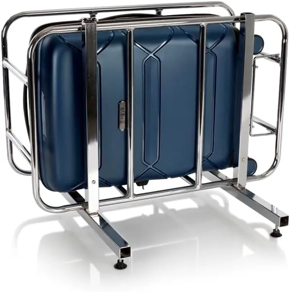 Heys Milos Durable and lightweight luggage, made with Duraflex impact-resistant material, TSA Combination Lock, Dual Spinner Wheels, and Expandable, Navy, 21-Inch Carry-On
