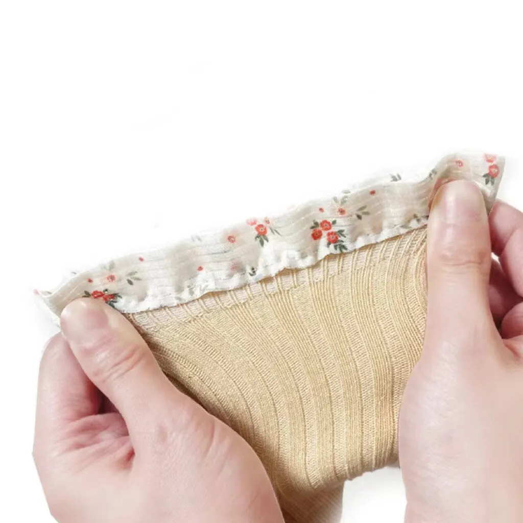 Joyce Ruffle Floral Princess Socks