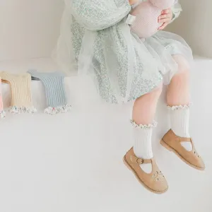 Joyce Ruffle Floral Princess Socks