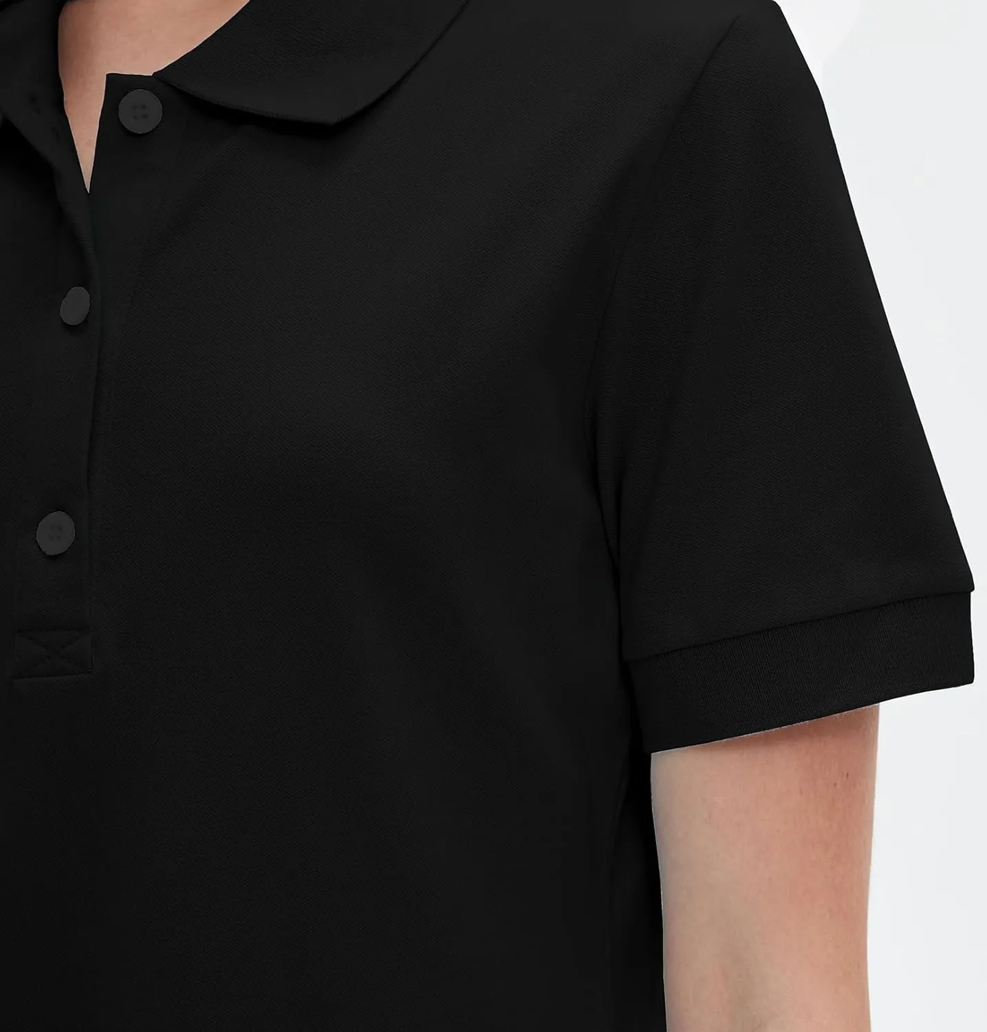 Ladyful Women's Polo Dress Short Sleeve Ruffle Hem Flowy Summer Golf Tennis Athletic Mini Dress