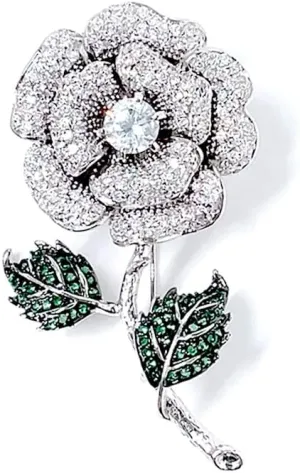 LAVINA Secret Garden Series - Flower And Insect Butterfly Mixed Color Tropical Flower Sparkly Brooch Pin For Women's Men's Fashion