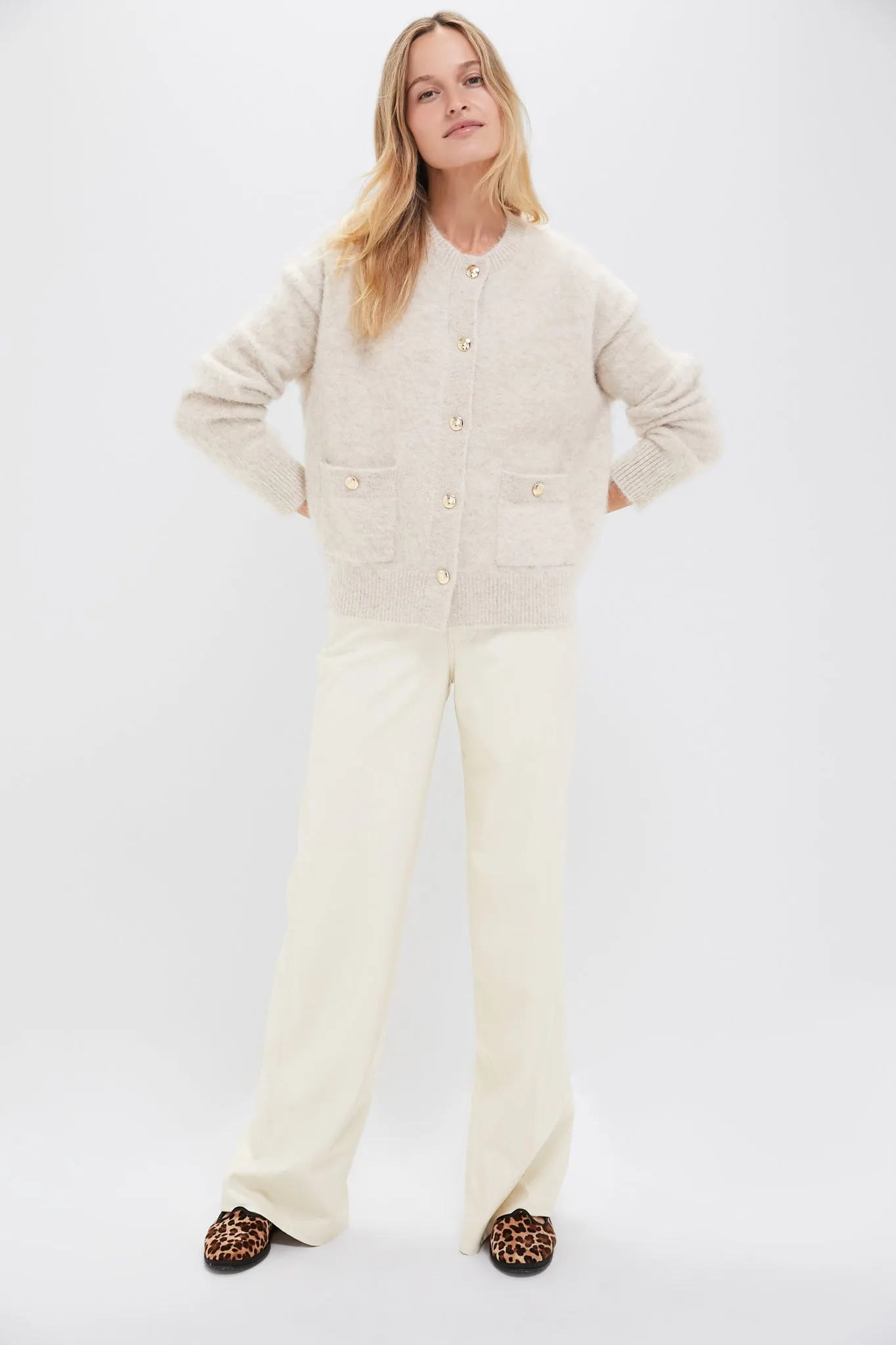 Light Oat Bobbie Cardigan