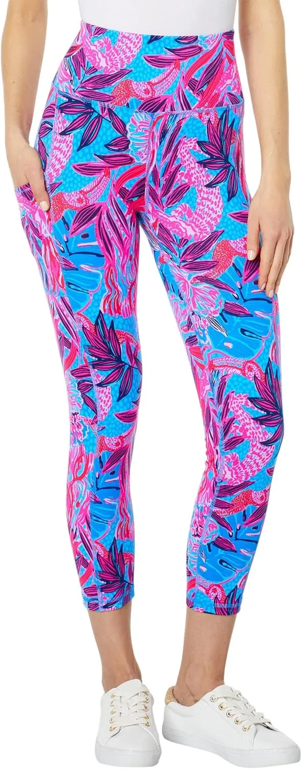 Lilly Pulitzer UPF 50  High-Rise Leggings for Women - Flat Elastic Waistband, Fitted Silhouette, Comfy and Stylish Leggings
