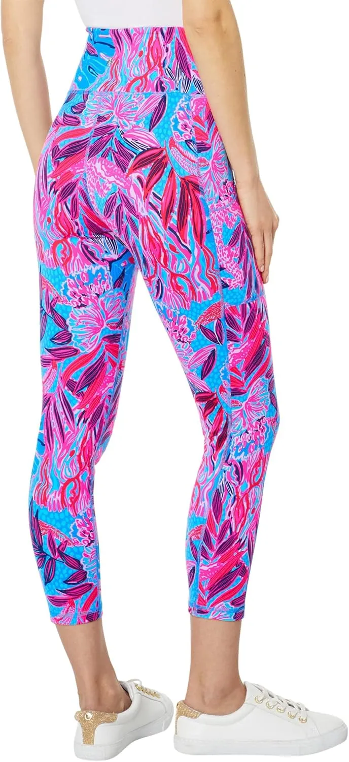 Lilly Pulitzer UPF 50  High-Rise Leggings for Women - Flat Elastic Waistband, Fitted Silhouette, Comfy and Stylish Leggings