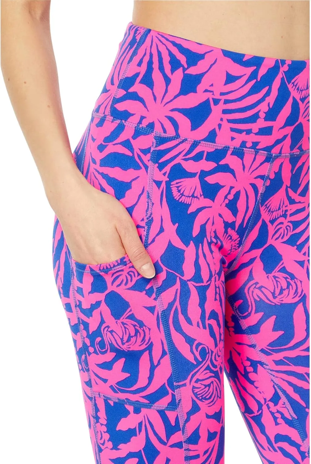 Lilly Pulitzer UPF 50  High-Rise Leggings for Women - Flat Elastic Waistband, Fitted Silhouette, Comfy and Stylish Leggings