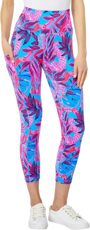 Lilly Pulitzer UPF 50  High-Rise Leggings for Women - Flat Elastic Waistband, Fitted Silhouette, Comfy and Stylish Leggings