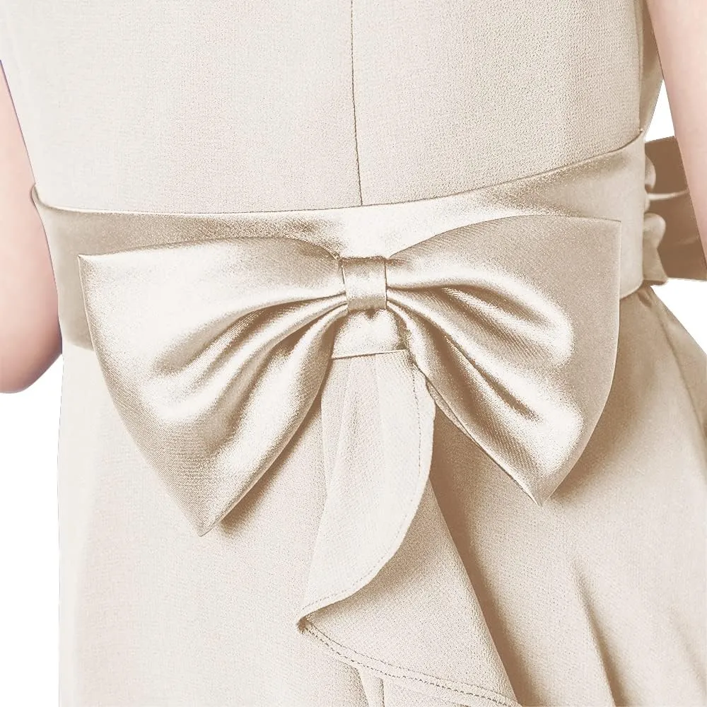 Little Juniors Girl Long Bridesmaid Dress Wedding Flower Girls Formal Pageant Party Dresses Chiffon Sleeveless