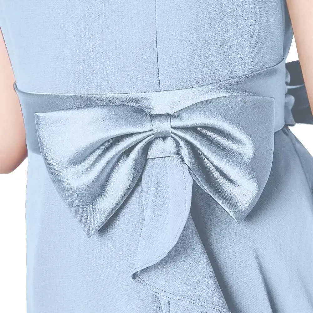 Little Juniors Girl Long Bridesmaid Dress Wedding Flower Girls Formal Pageant Party Dresses Chiffon Sleeveless