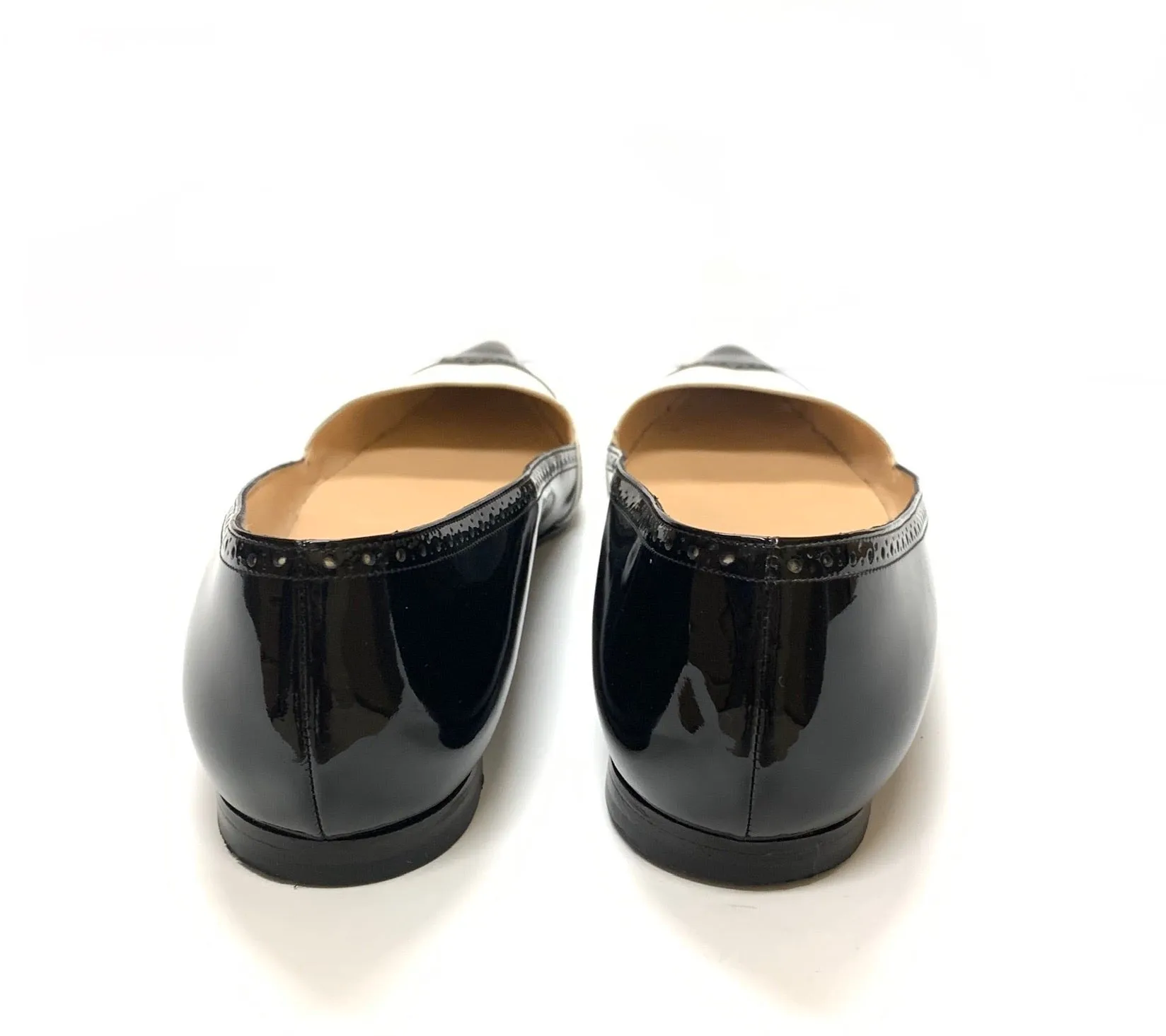 MANOLO BLAHNIK AGAFLAT POINTY SPECTATOR FLATS SIZE 42