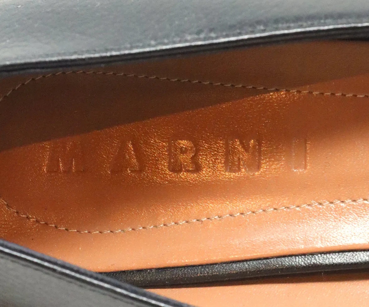 Marni Black Leather Heels sz 10