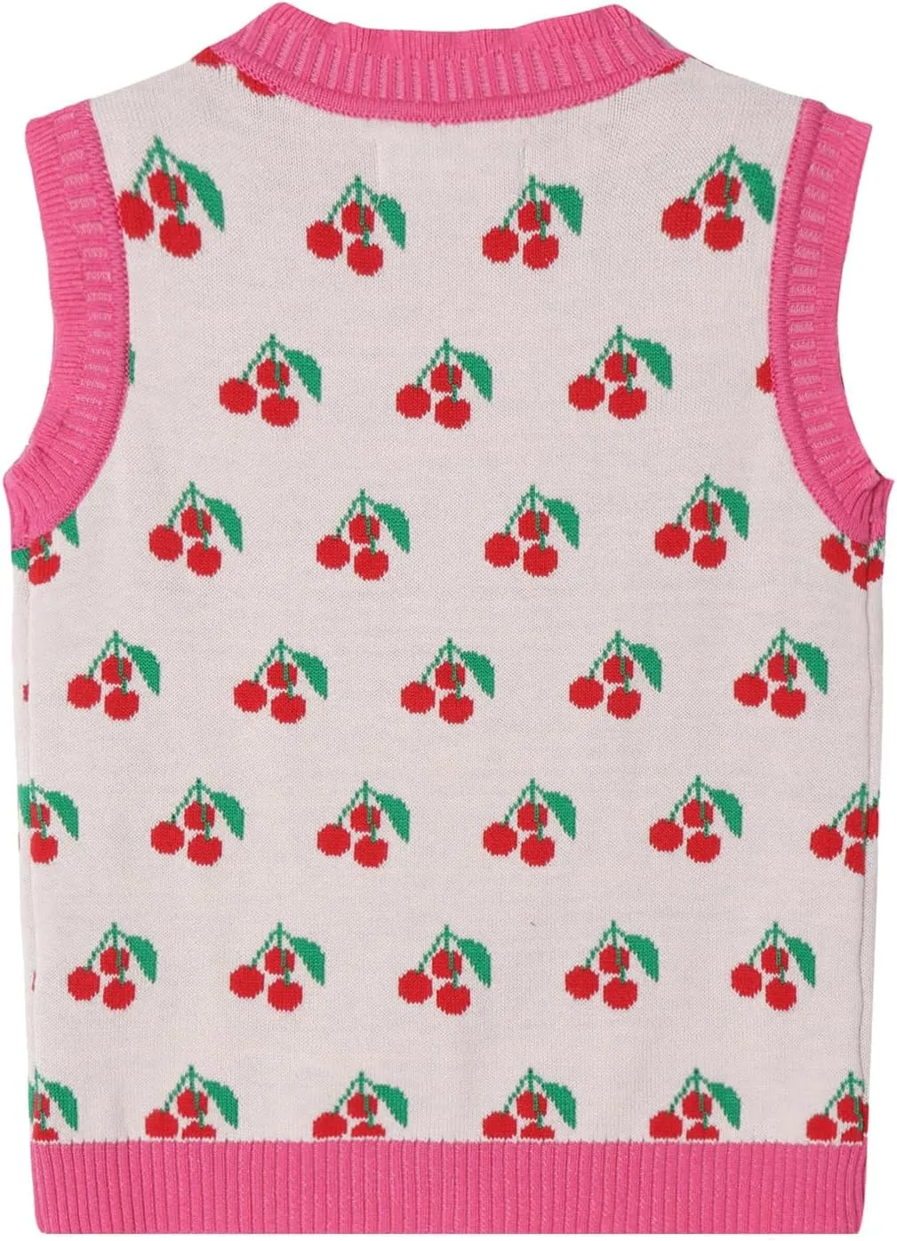 Mud Kingdom Toddler Little Girls Sweater Vest Knitted Sleeveless Button Down V-Neck Spring Autumn