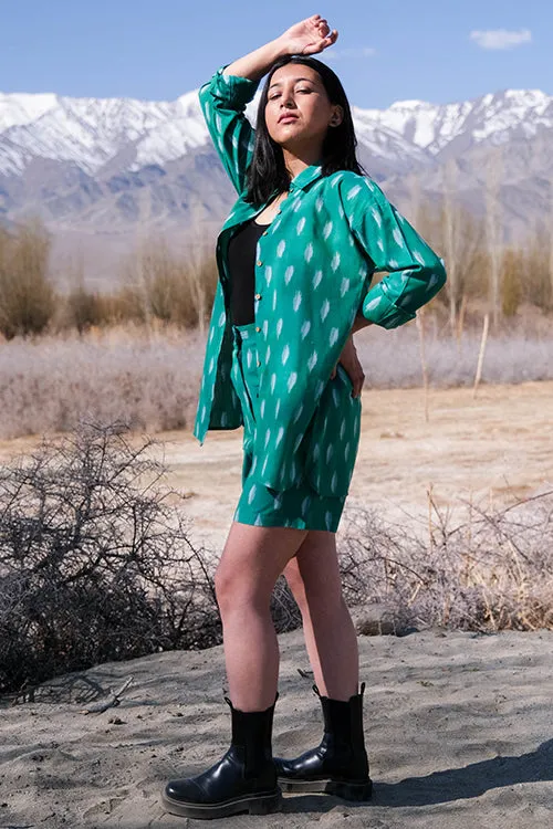 Okhai 'Countryside' Pure Cotton Handwoven Ikat Shirt