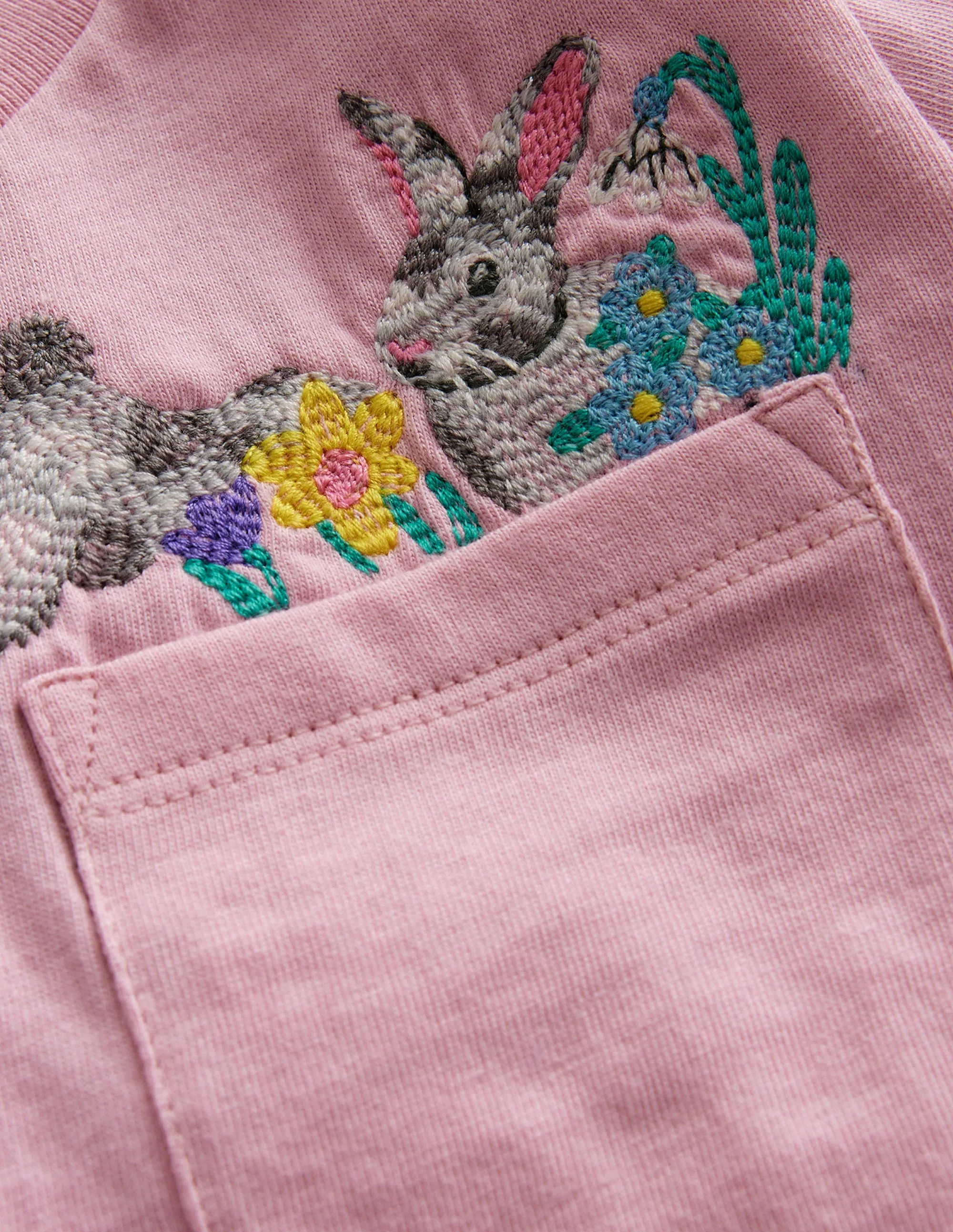 Peeping Pocket T-Shirt-Sweet Pea Pink