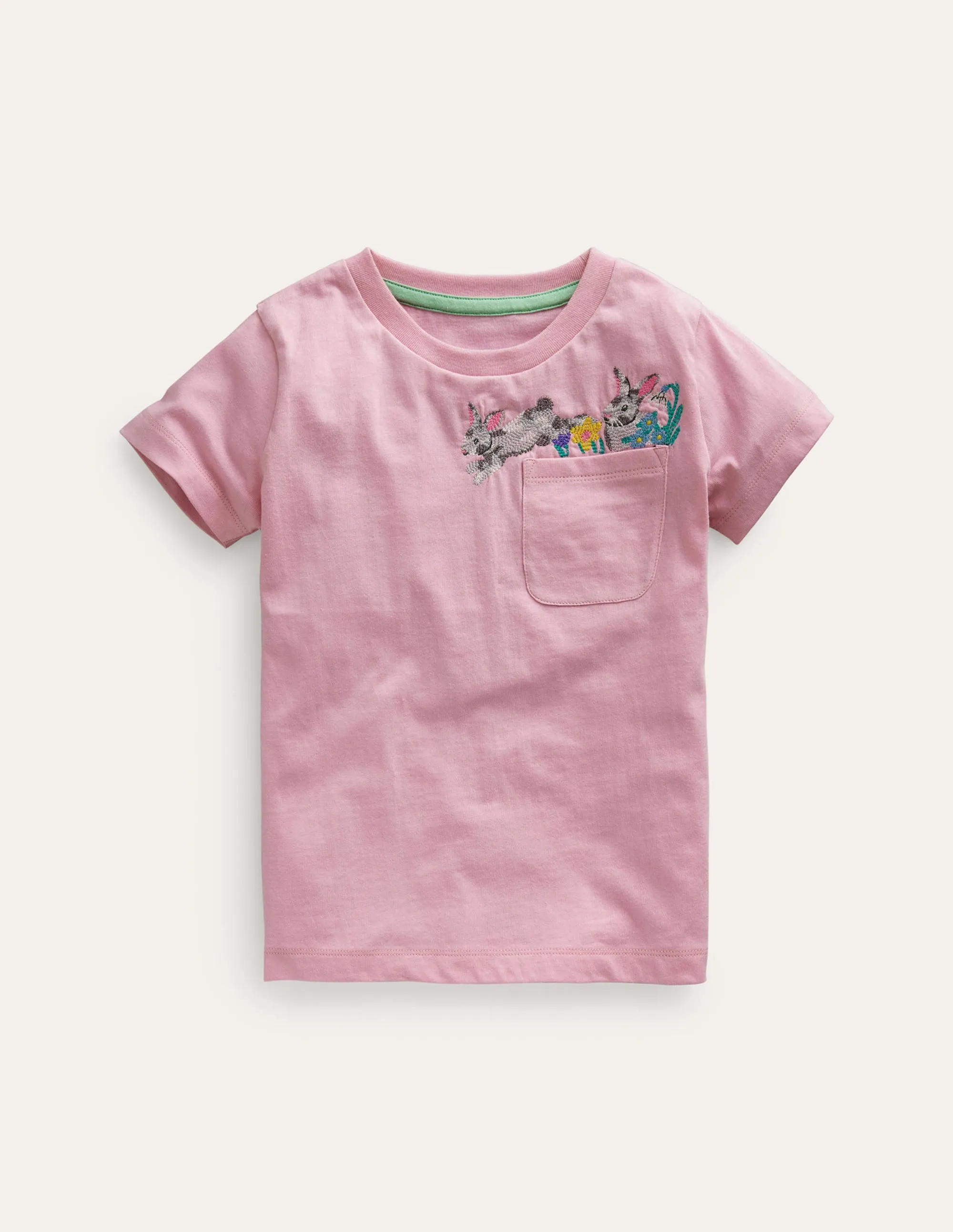 Peeping Pocket T-Shirt-Sweet Pea Pink