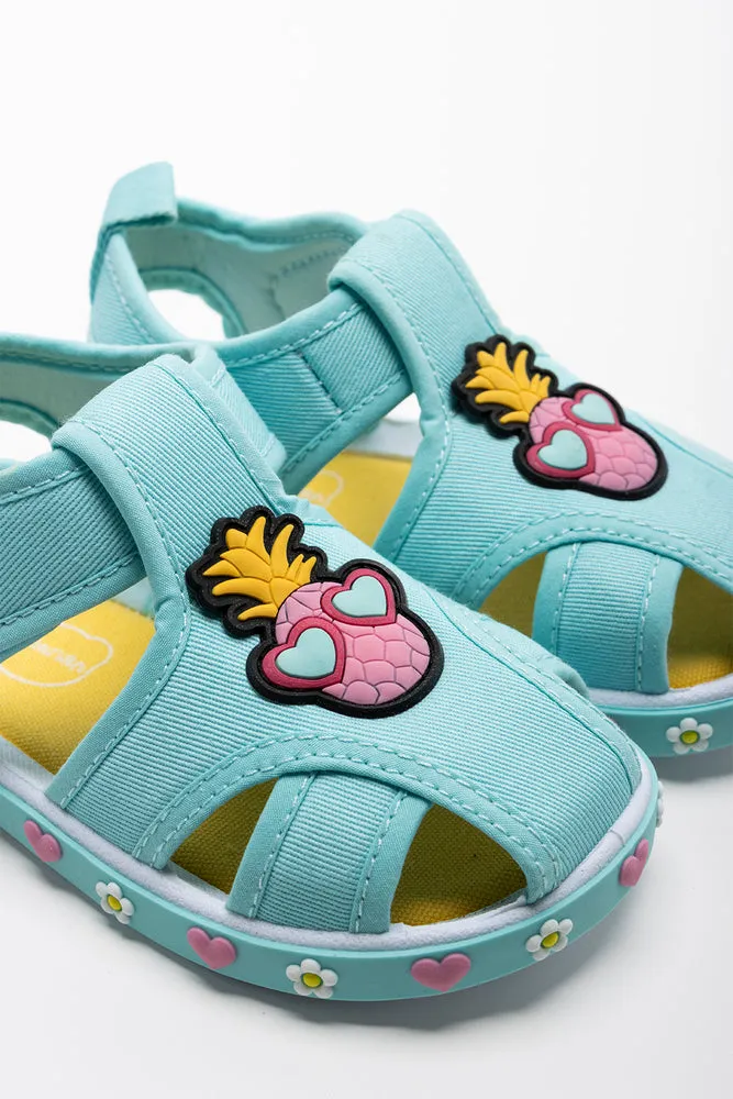 Pineapple Closed Foxing Sandal Aqua