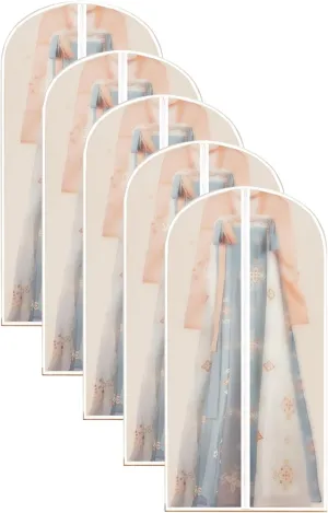 Plastic Clothes Covers, Travel Garment Bag, Translucent PEVA Material, Full-length Zipper, Suitable for Hoodies, Dresses, Jackets(60x100cm x39in)