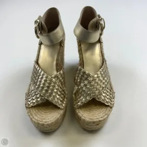 Sandals Heels Wedge By Marc Fisher In Gold, Size: 9.5