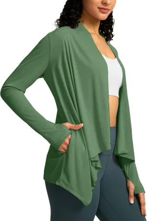 SANTINY UPF50  Sun Shirt for Women Long Sleeve SPF UV Sun Protection Shirts Lightweight Cardigan with Pockets Swim Cover Up