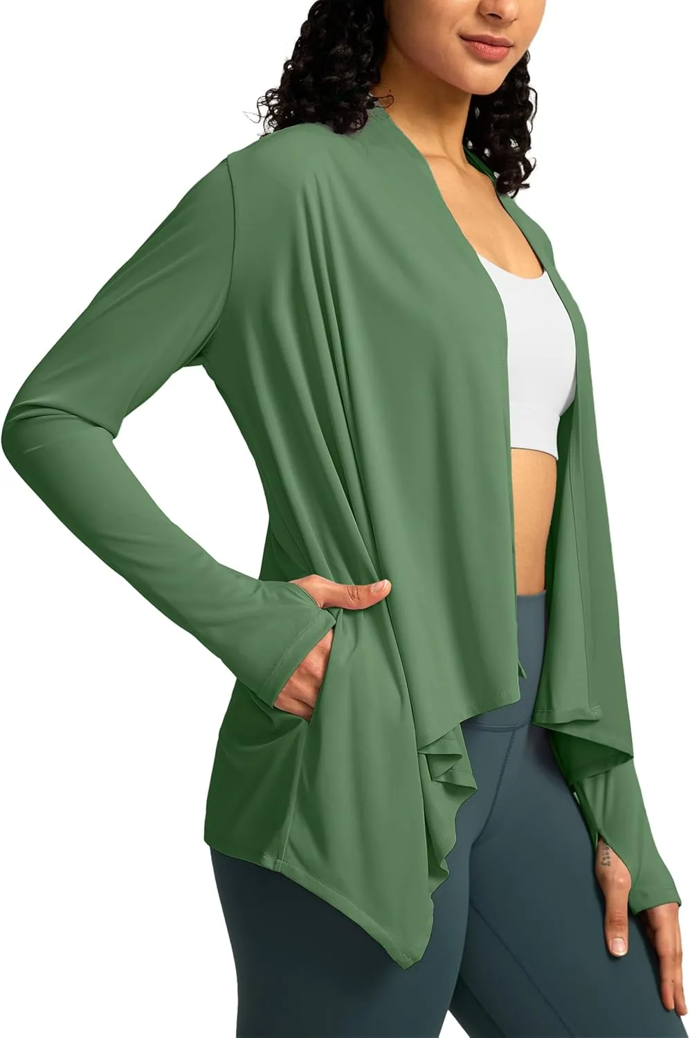 SANTINY UPF50  Sun Shirt for Women Long Sleeve SPF UV Sun Protection Shirts Lightweight Cardigan with Pockets Swim Cover Up