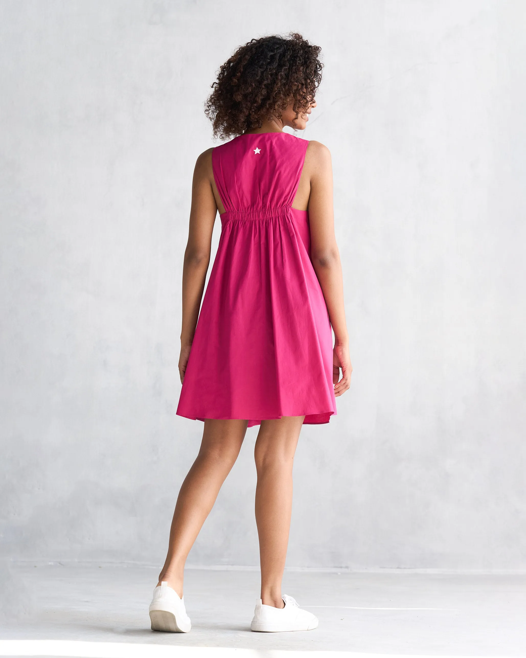 Short Racerback Dress - Berry